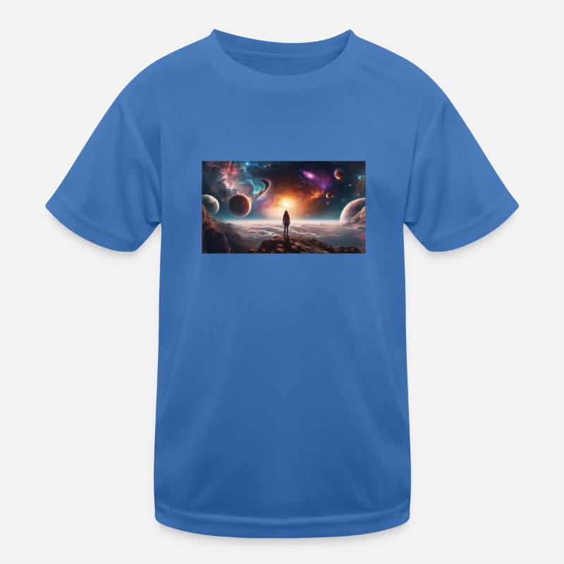 Vue dans l’espace - T-shirt sport Enfant - bleu roi