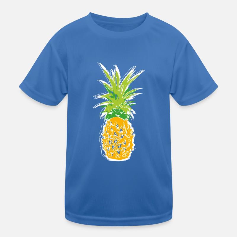 Pineapple scribble - Kids Functional T-Shirt - royal blue
