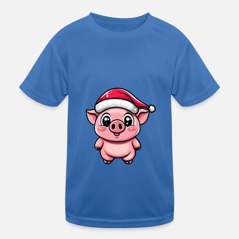 Schwein Weihnachten Niedlich Kinder Funktions-T-Shirt