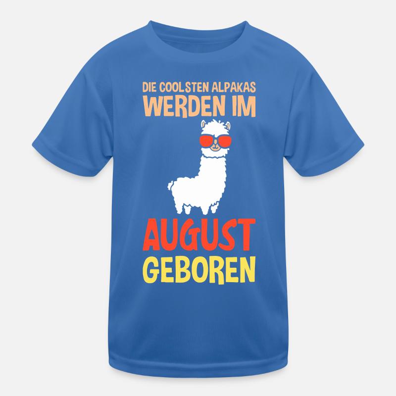 August Geburtstag Alpaka Spruch Lustig Kinder Funktions-T-Shirt