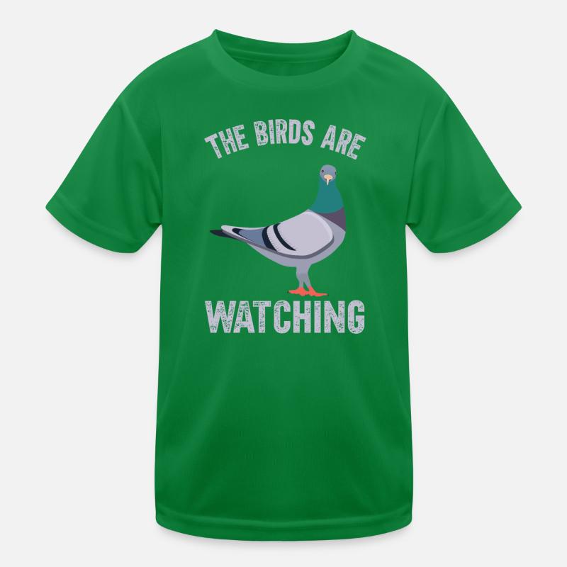 Birds Are Watching Kinder Funktions-T-Shirt