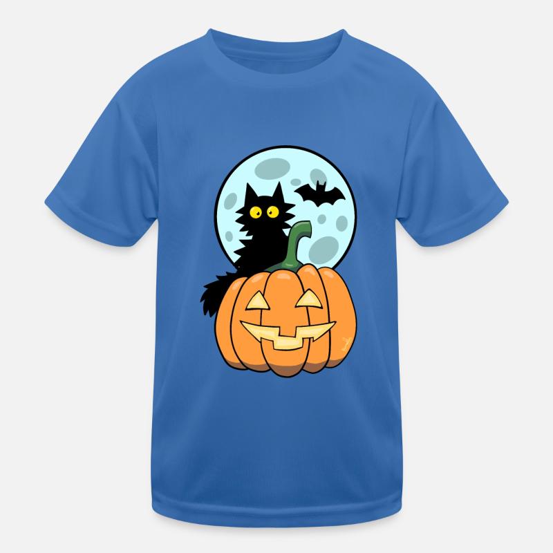Chat sur citrouille T-shirt sport Enfant