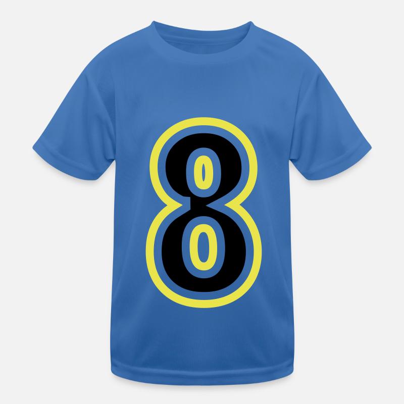 8 Number College Kids Functional T-Shirt