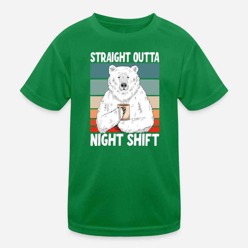 Direkte aus der Nachtschicht Kinder Funktions-T-Shirt