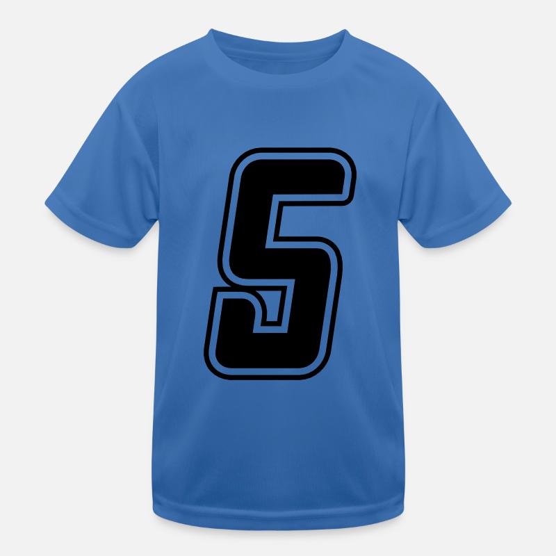 Startnummer 5 Kinder Funktions-T-Shirt