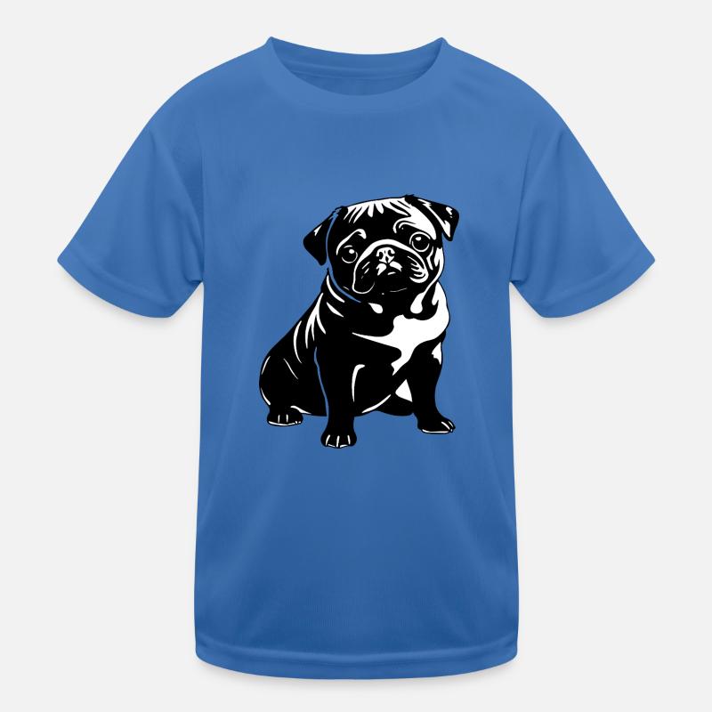 Mops Pug - Pet Dog Sticker Kinder Funktions-T-Shirt