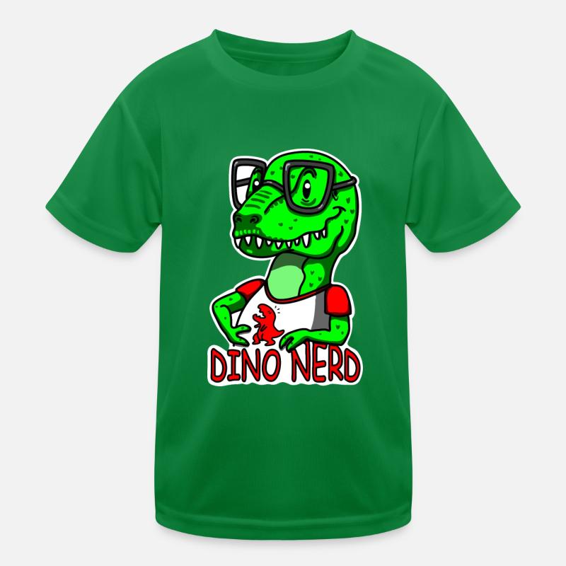 Dino Nerd Dinosaurier T-rex Kinder Funktions-T-Shirt