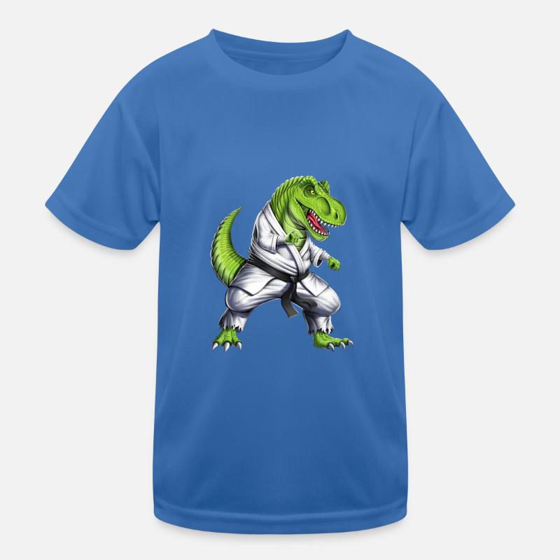 T-Rex Dinosaurier Karate Kinder Funktions-T-Shirt