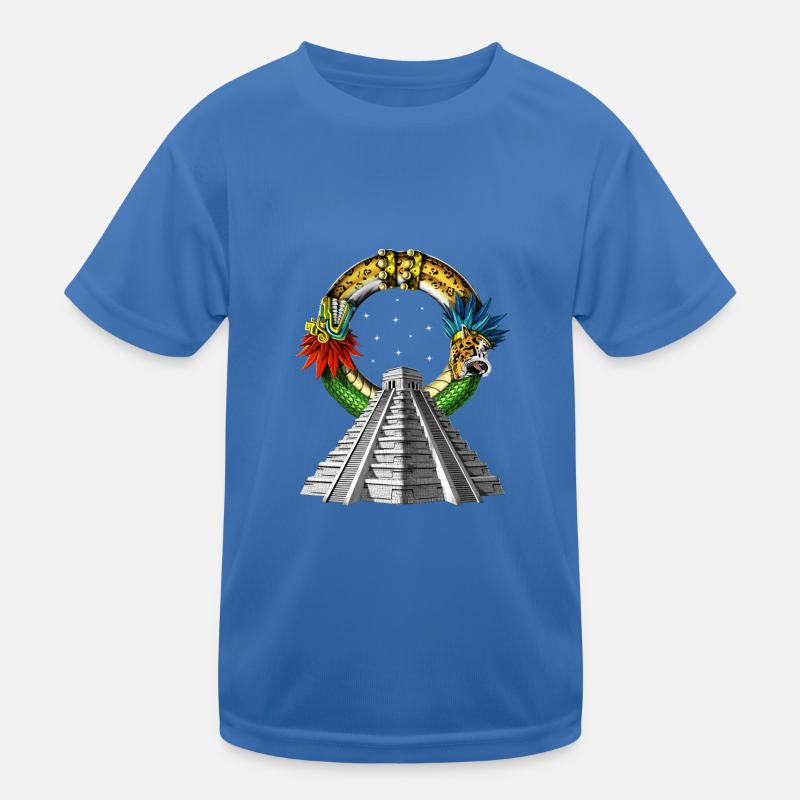 Ancient Aztec Pyramid Kids Functional T-Shirt