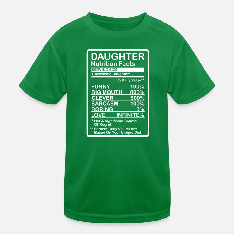 Daughter Nutritional Values Kids Functional T-Shirt