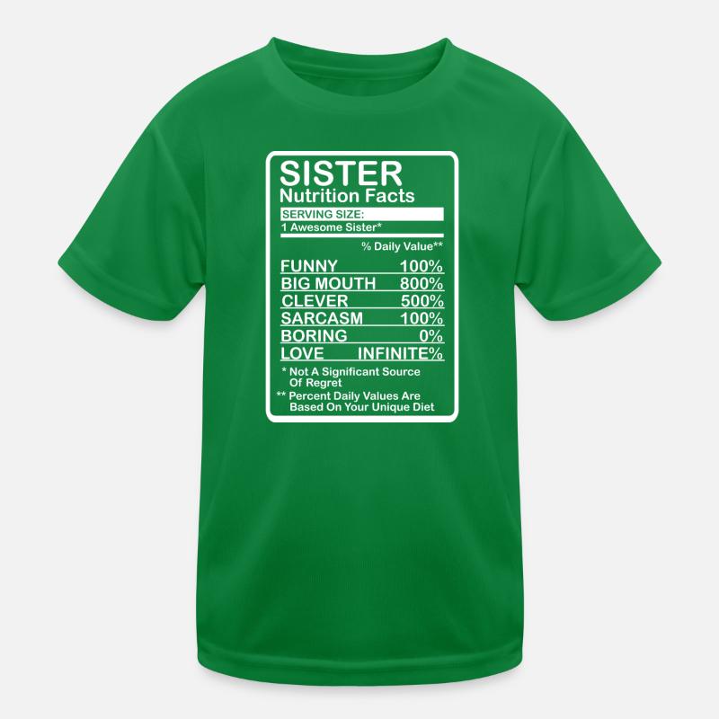 Sister Nutritional Values Kids Functional T-Shirt