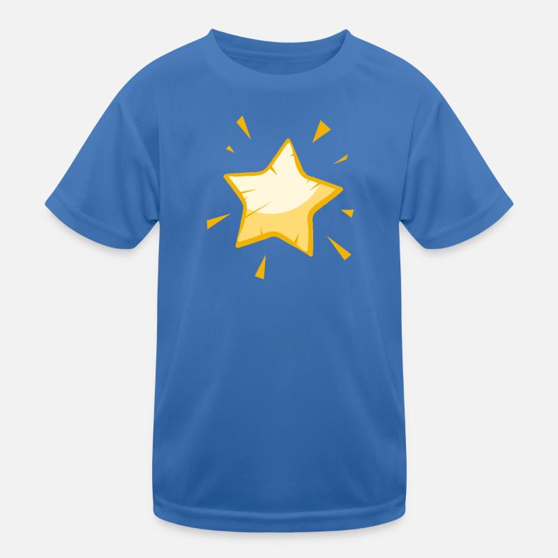 Étoile de dessin animé brillante - Conception dorée joyeuse T-shirt sport Enfant