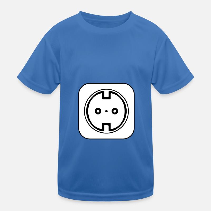 Electrical Socket Symbol Electrician Kids Functional T-Shirt