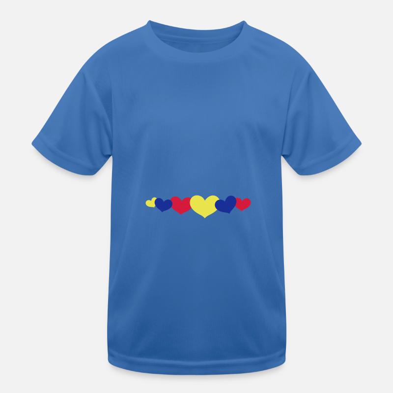 Herzen Bunt Liebe Kinder Funktions-T-Shirt