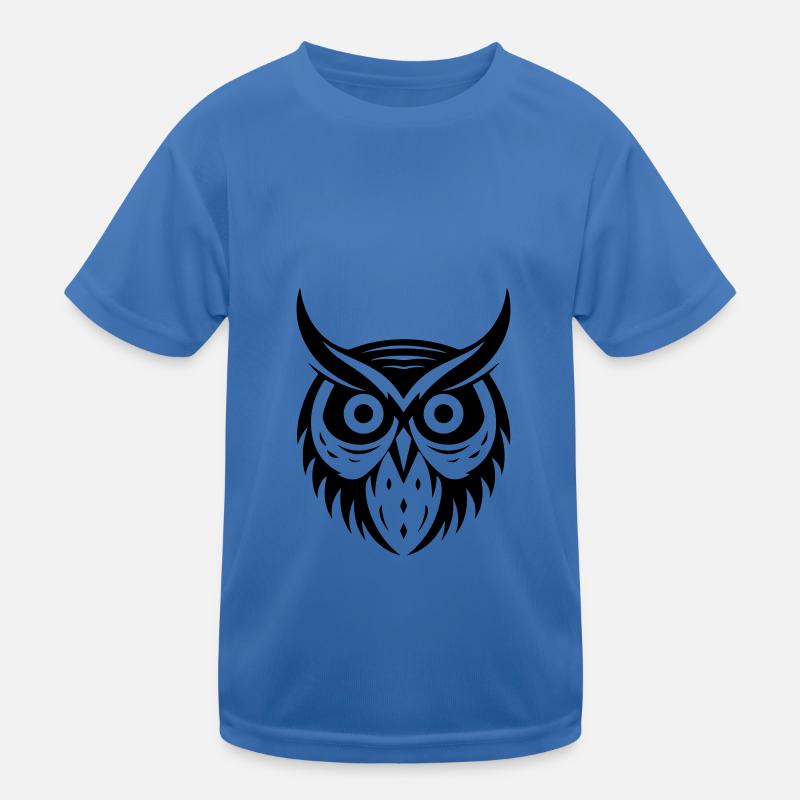 Eule Tier - Kinder Funktions-T-Shirt - Königsblau