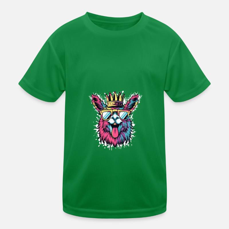 Alpaka Comic Kinder Funktions-T-Shirt