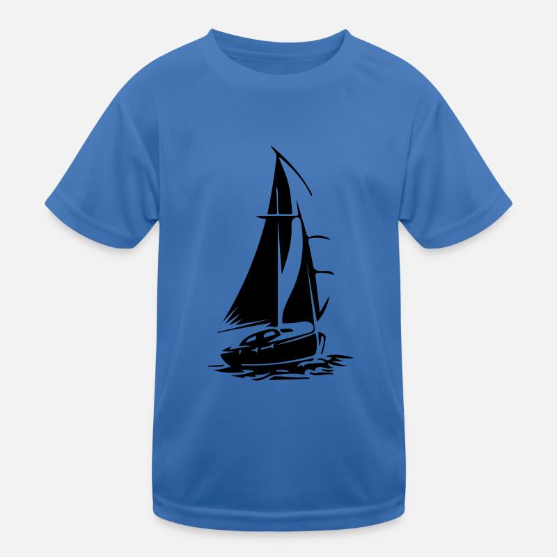 Segelboot - Kinder Funktions-T-Shirt - Königsblau