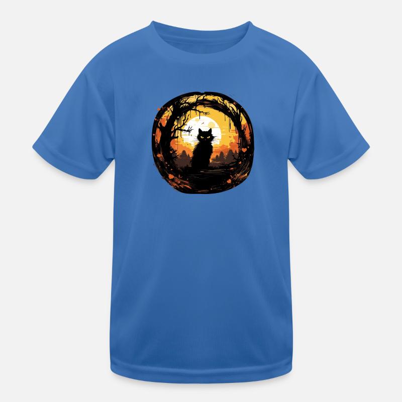 Halloween Pumpkin Cat - Petits monstres mignons T-shirt sport Enfant