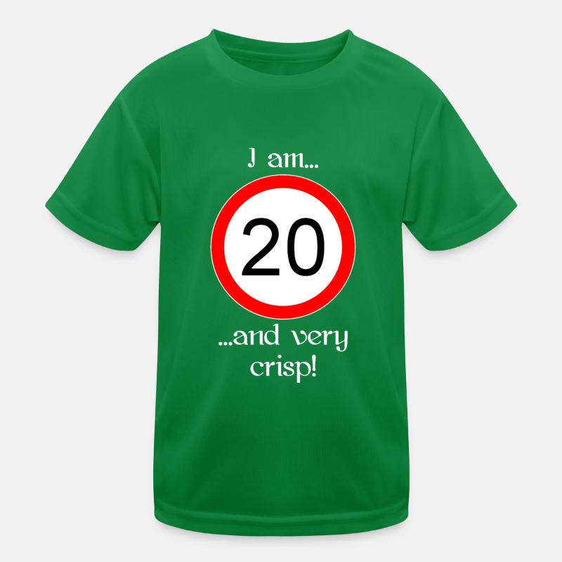 20 years very crisp script white Kids Functional T-Shirt