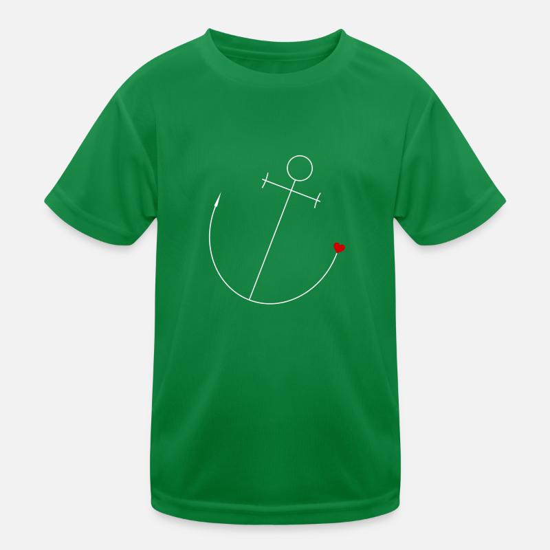 Anker mit Herz Kinder Funktions-T-Shirt