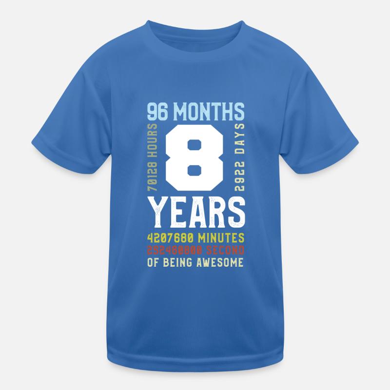 Kinder 8. Geburtstag 96 Monate Kinder Funktions-T-Shirt