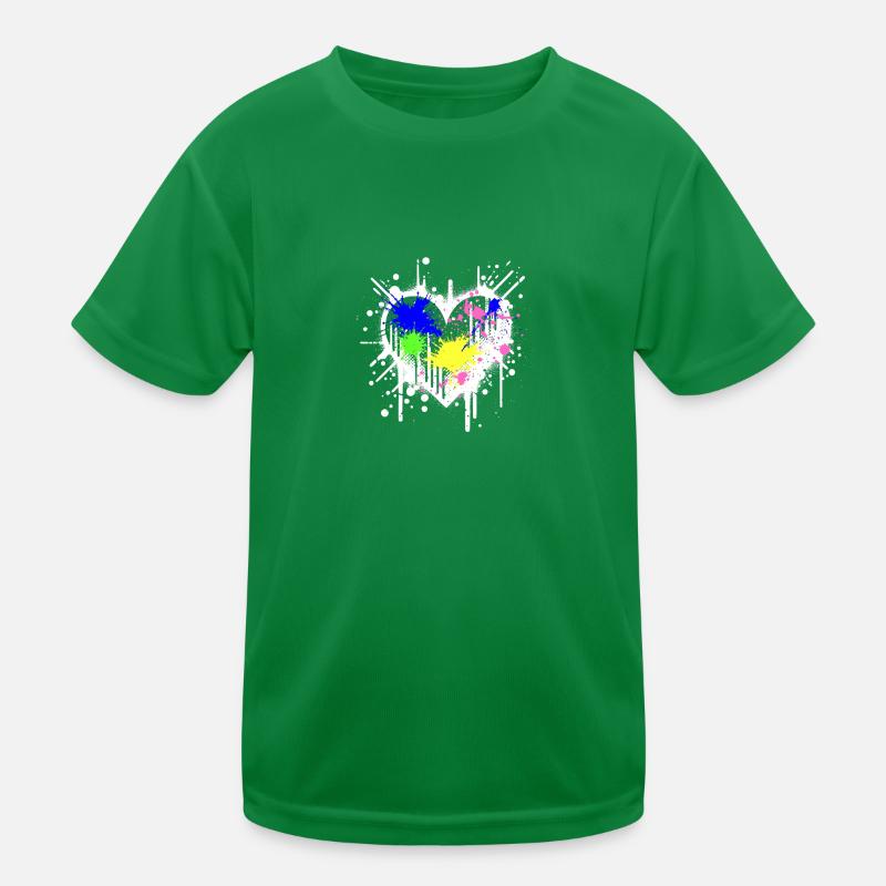 Graffiti-Herz Kinder Funktions-T-Shirt