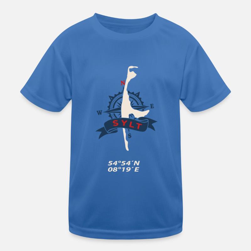 Sylt Compass Coordinates Kids Functional T-Shirt