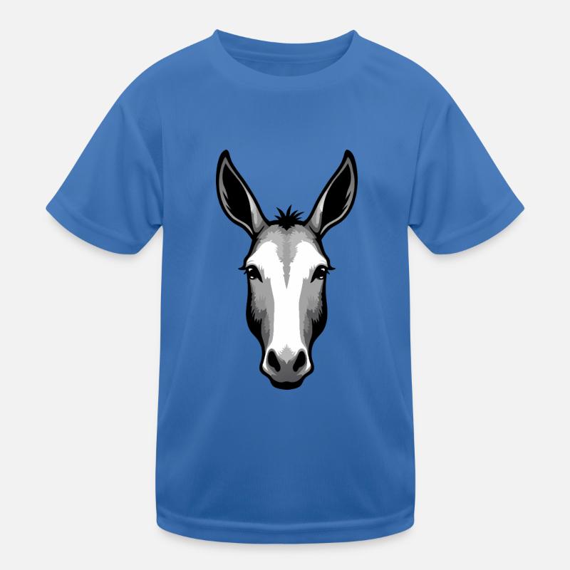 Mule Donkey Horse Rustic Equestrian Funny Cute Kids Functional T-Shirt