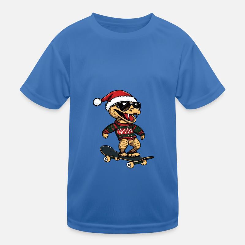 Snake Cobra Christmas Funny Kids Functional T-Shirt