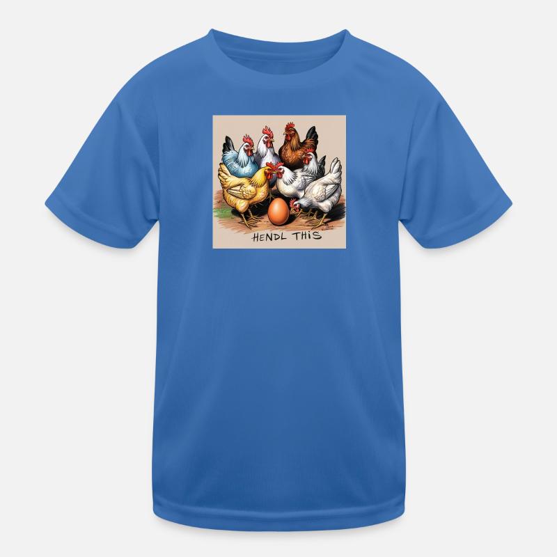 Chickens "Hendl this" Kids Functional T-Shirt