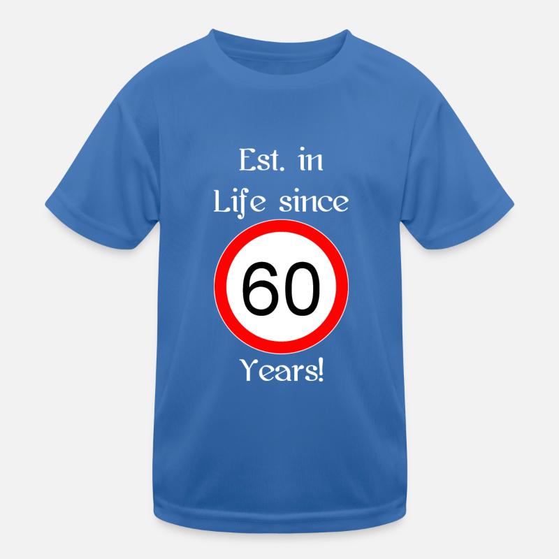 est i l 60 script white engl - Kinder Funktions-T-Shirt - Königsblau
