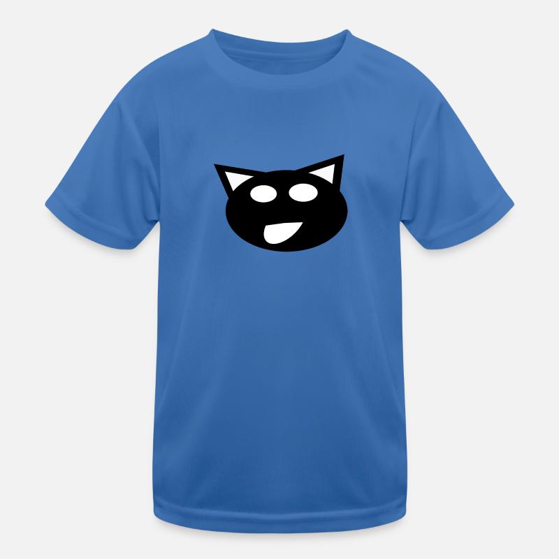 die schwarze Katze Kinder Funktions-T-Shirt