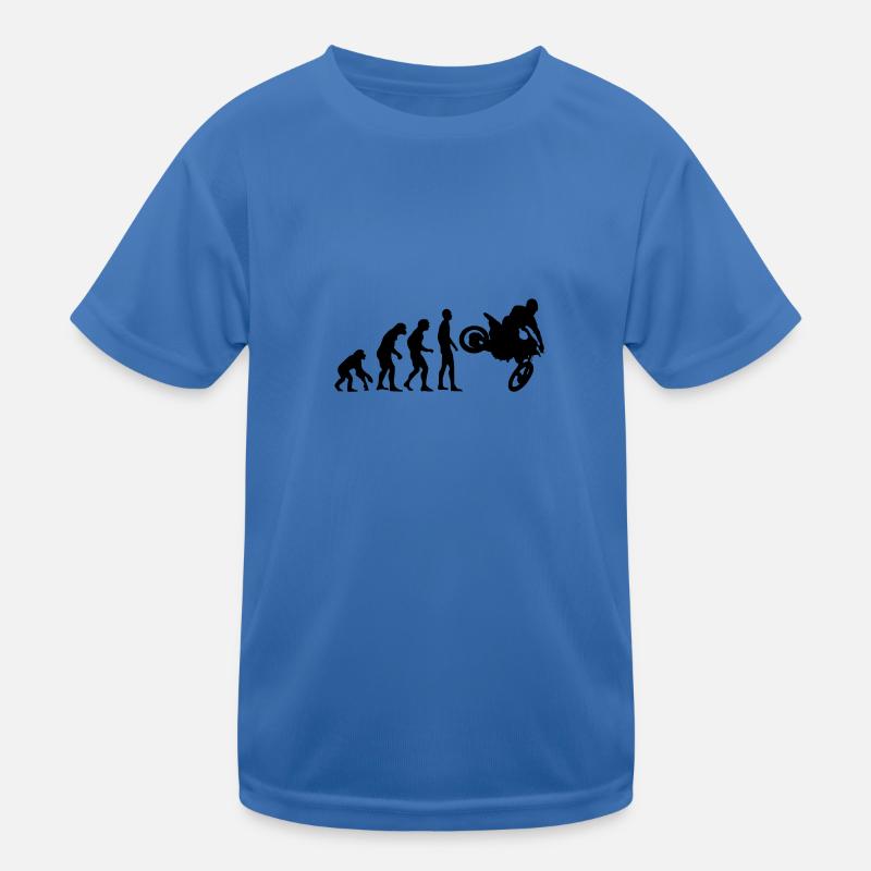 Human Evolution Motocross Kinder Funktions-T-Shirt