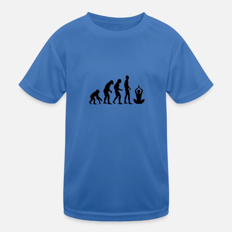 Human Evolution Yoga Kids Functional T-Shirt
