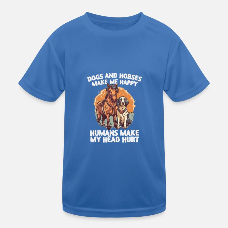 Hunden Und Pferden Kinder Funktions-T-Shirt