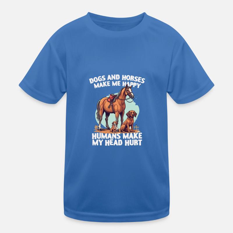 Hunden Und Pferden Kinder Funktions-T-Shirt