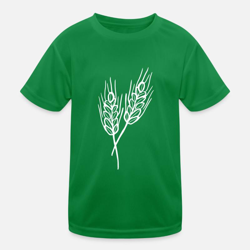 Weizen Illustration Brotbäcker Geschenkidee Kinder Funktions-T-Shirt