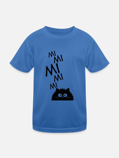 MiMiMi-Katze - Kinder Funktions-T-Shirt - Königsblau