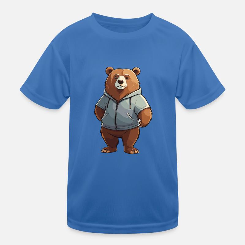 Comic Bär - Tier Design Kinder Funktions-T-Shirt