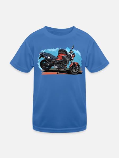 Motorrad - Kinder Funktions-T-Shirt - Königsblau