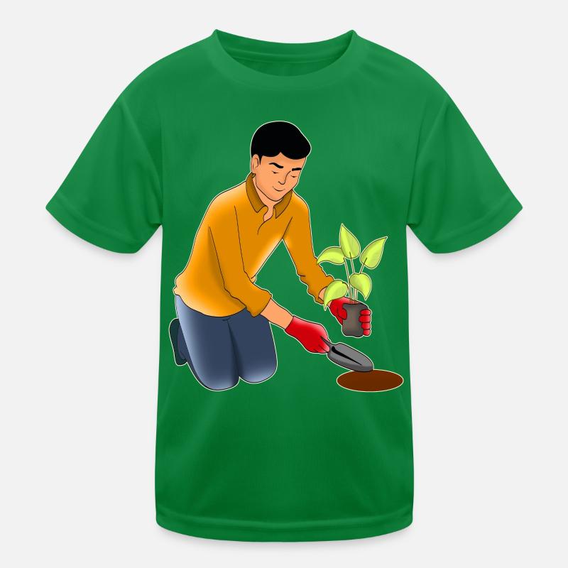 Gartenarbeit Kinder Funktions-T-Shirt