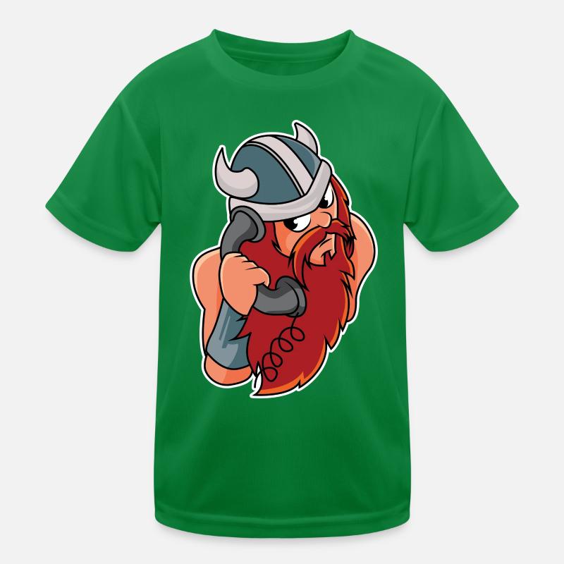 Vikings on the phone - design Kids Functional T-Shirt