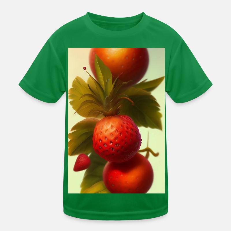 Erdbeere Kinder Funktions-T-Shirt
