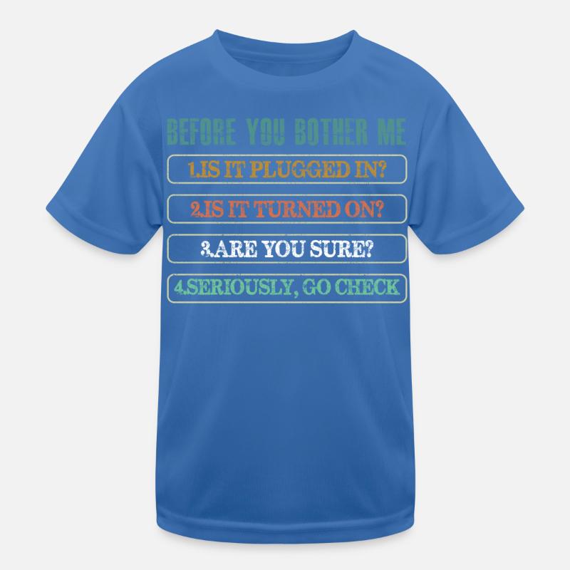 Information Technology Tech Technical Support Kinder Funktions-T-Shirt