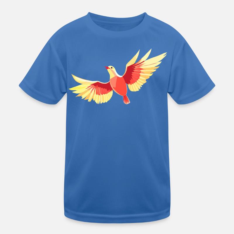 Vogel, der am Himmel schwebt - Kinder Funktions-T-Shirt - Königsblau