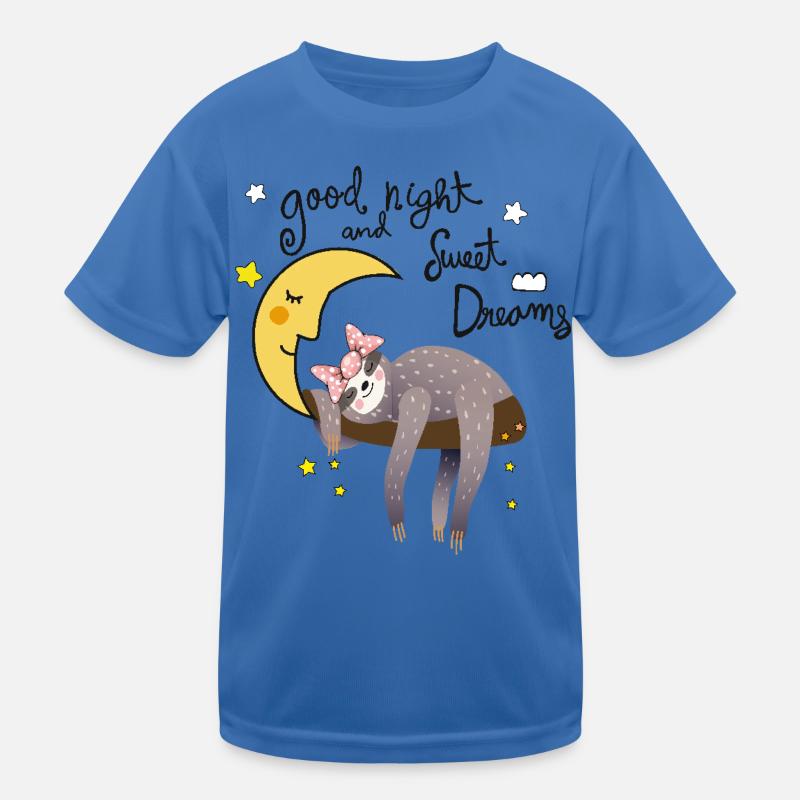 Faultier mit Mond Kinder Funktions-T-Shirt