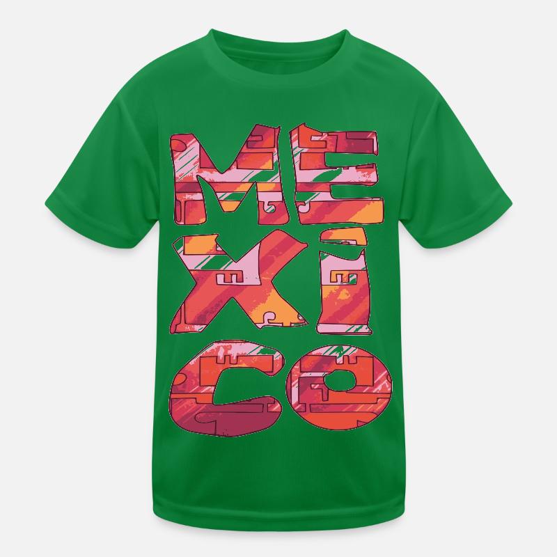 Mexico Brick Pattern Letters Kids Functional T-Shirt