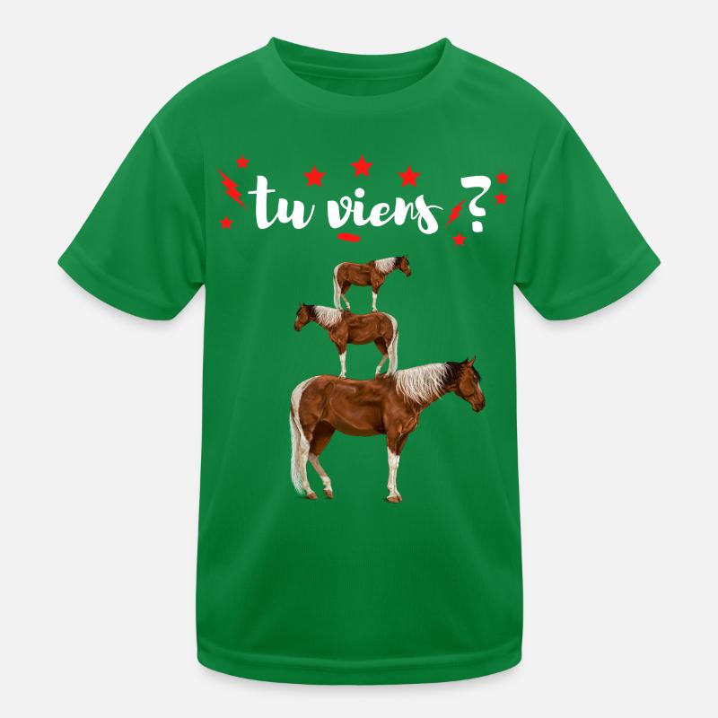 Kommen Sie? Pyramide der Pferde Kinder Funktions-T-Shirt