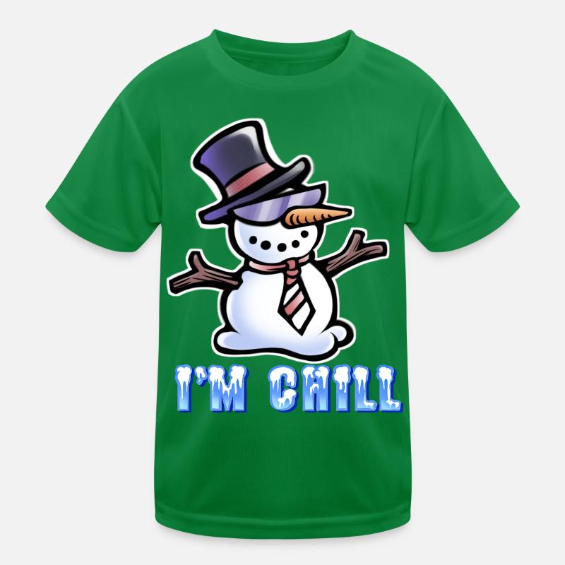 Ich bin Chill - Cooler Schneemann Kinder Funktions-T-Shirt