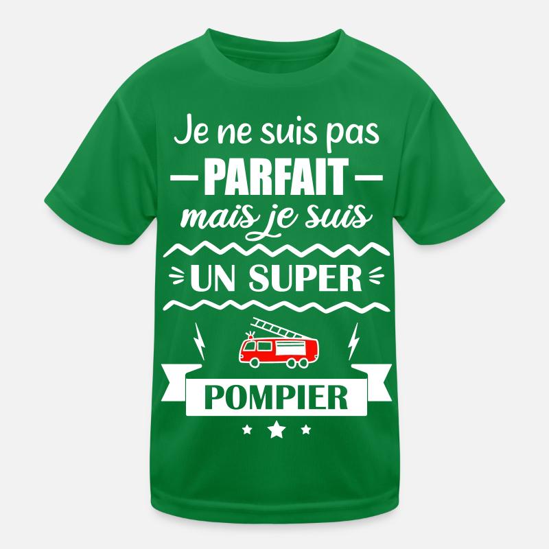 Super Pompier Héros du Feu Camion de pompiers T-shirt sport Enfant